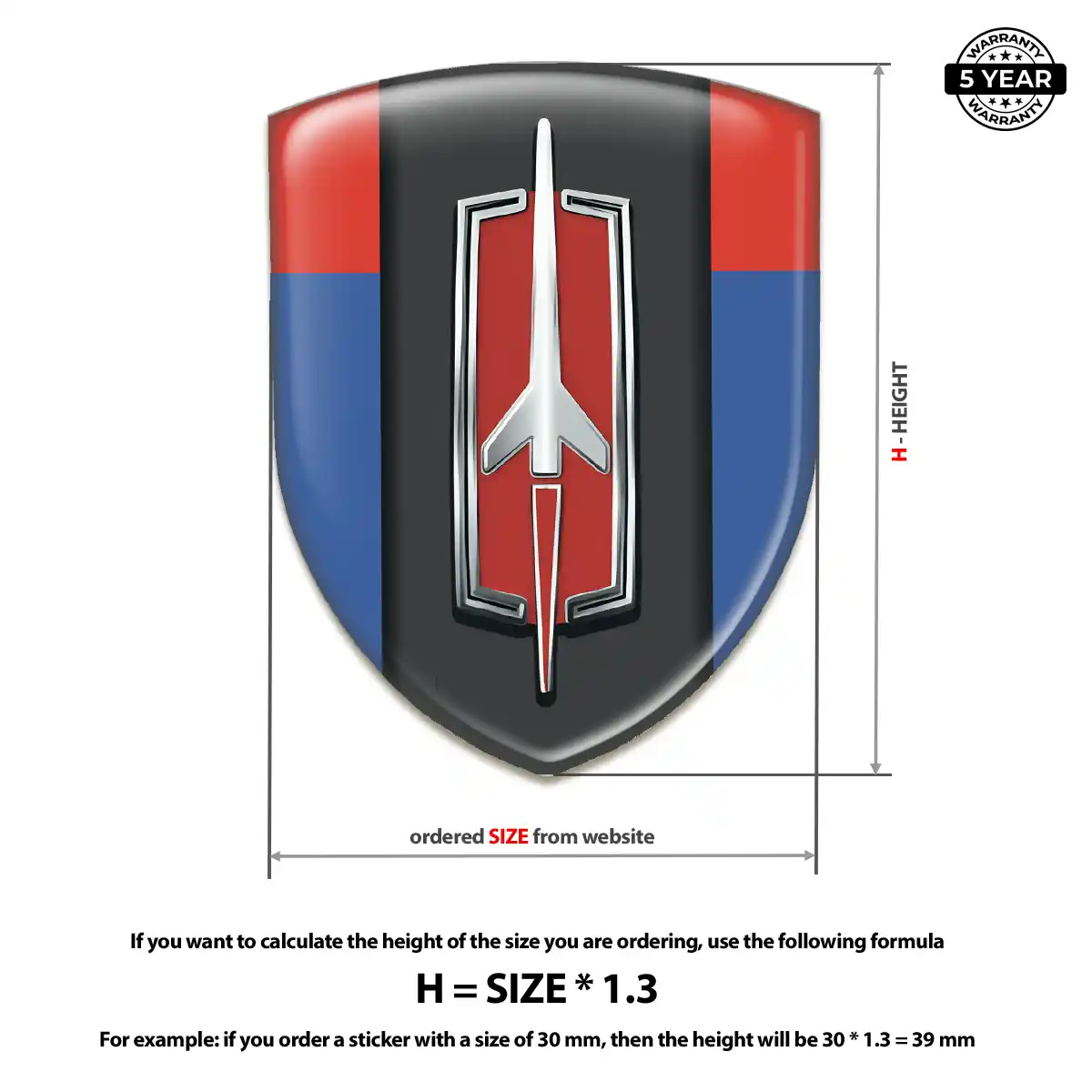 Oldsmobile 3D Logo Sticker Exterior Luxe