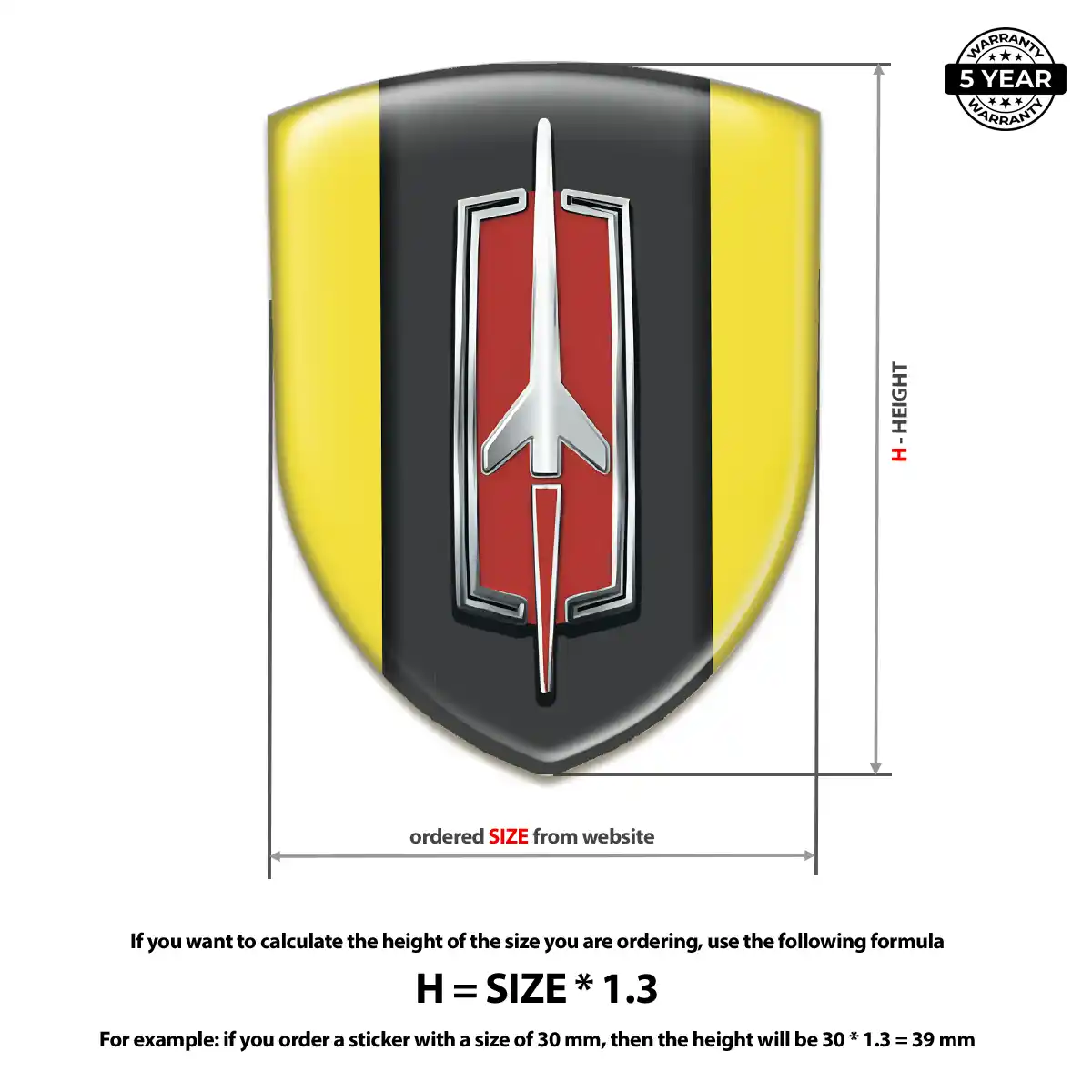Oldsmobile 3D Logo Sticker Prime Quality