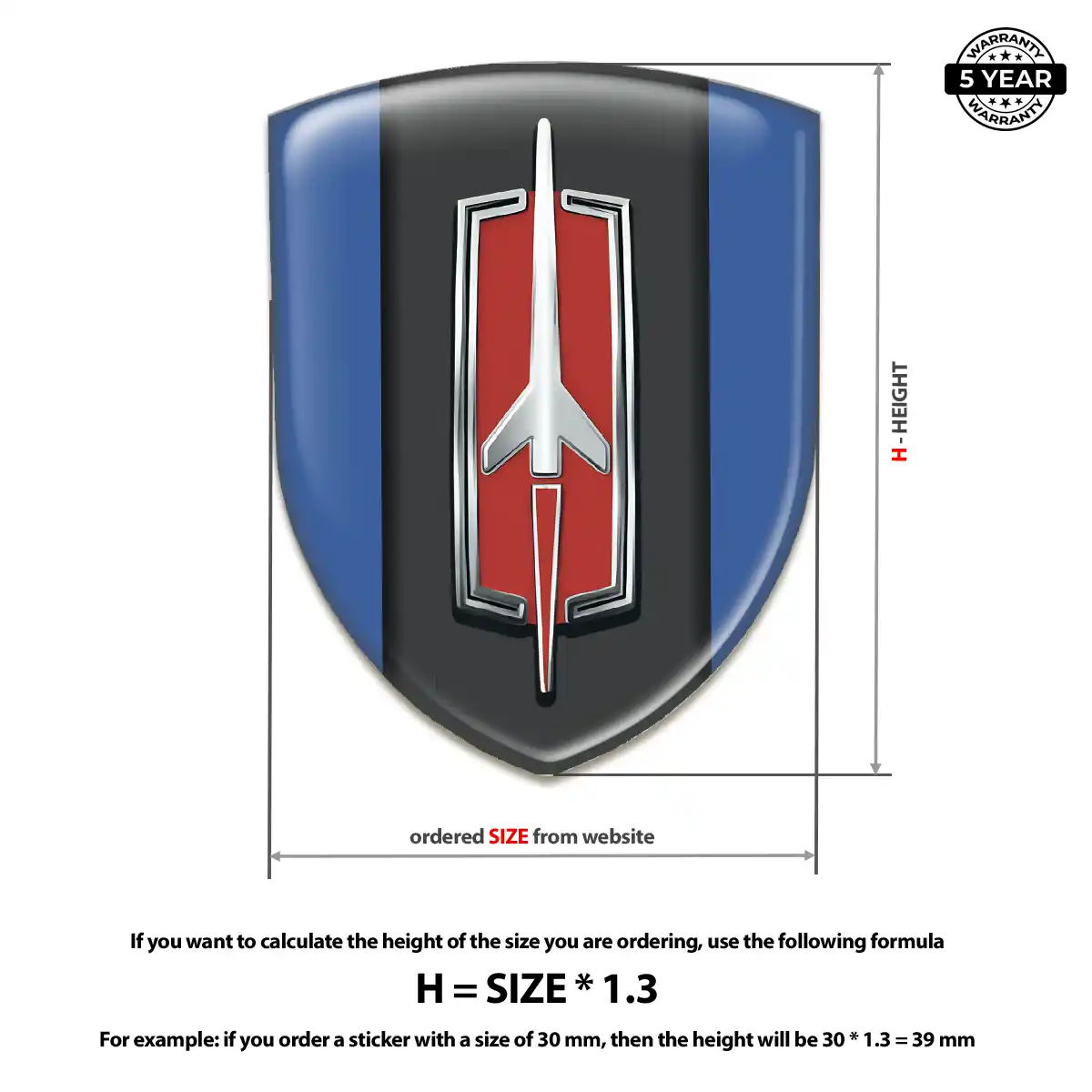 Oldsmobile 3D Logo Sticker Refined Design