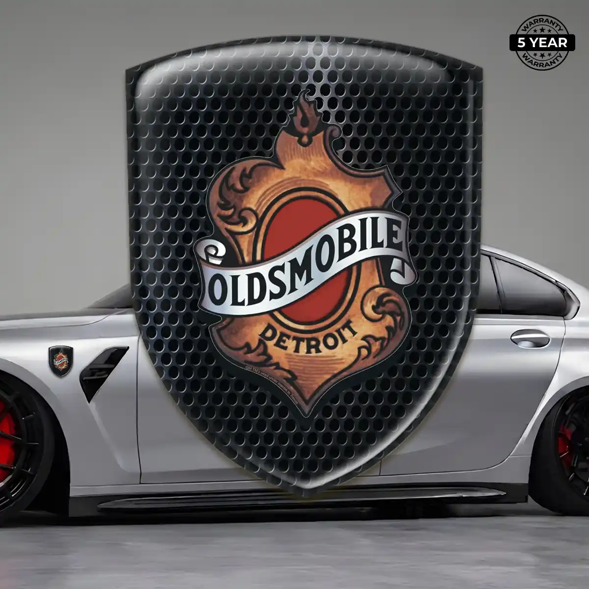 Oldsmobile 3D Logo Sticker Signature Grade