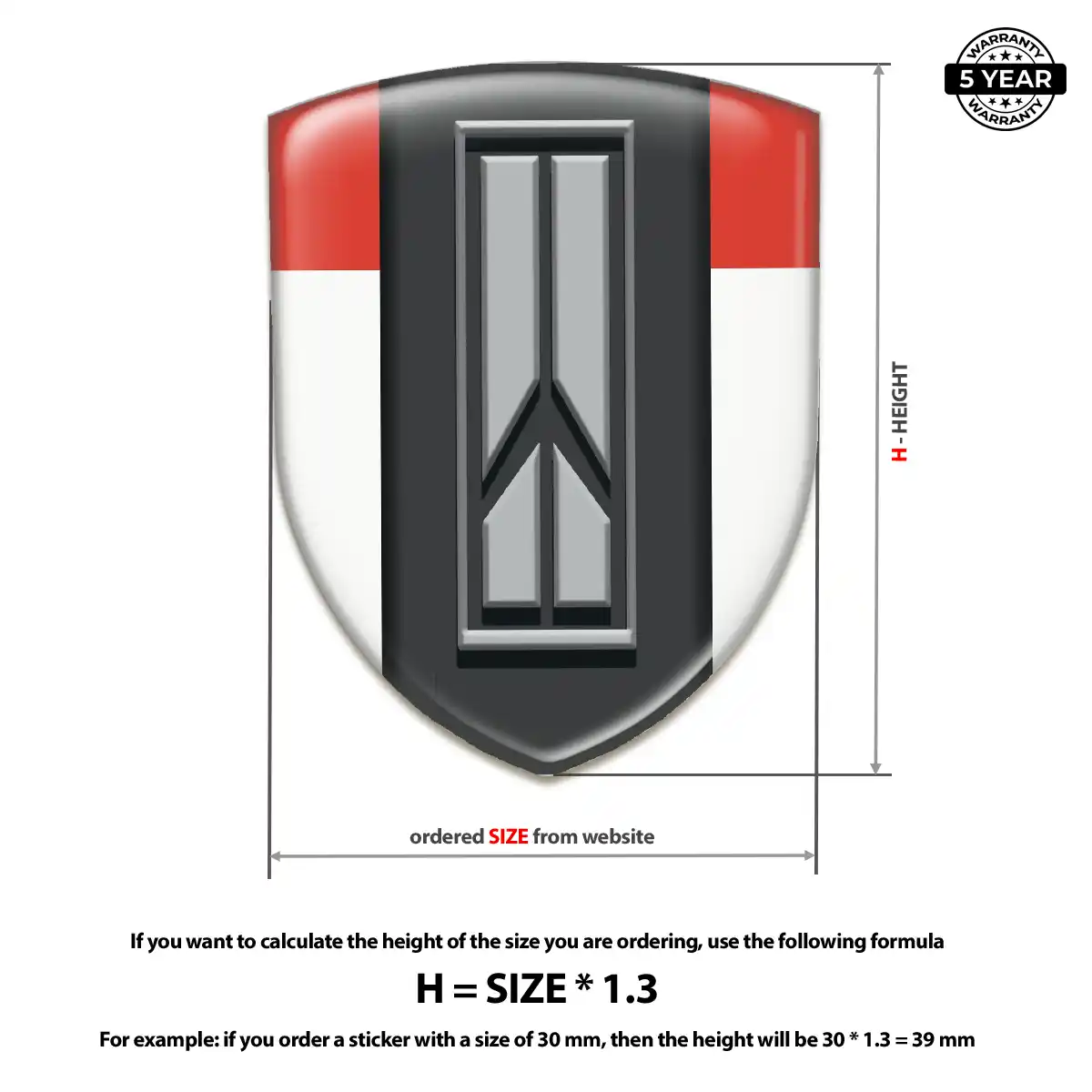 Oldsmobile 3D Resin Sticker Cabin Style
