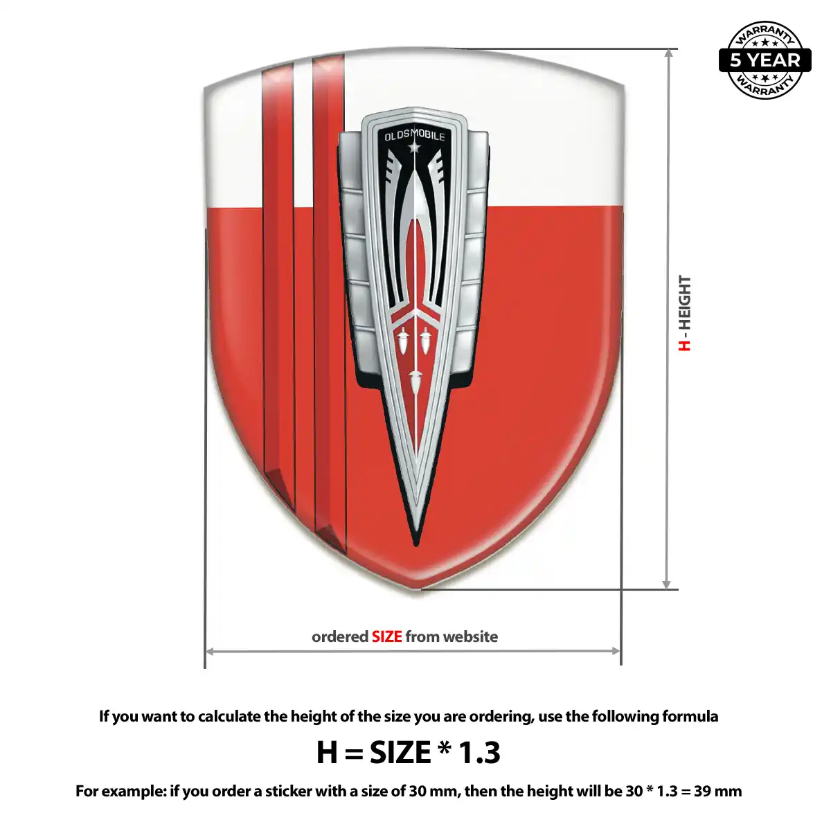 Oldsmobile 3D Resin Sticker Exclusive Series