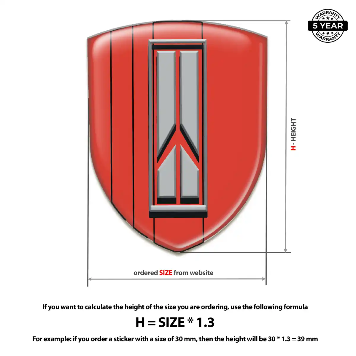 Oldsmobile 3D Resin Sticker Interior Elegance
