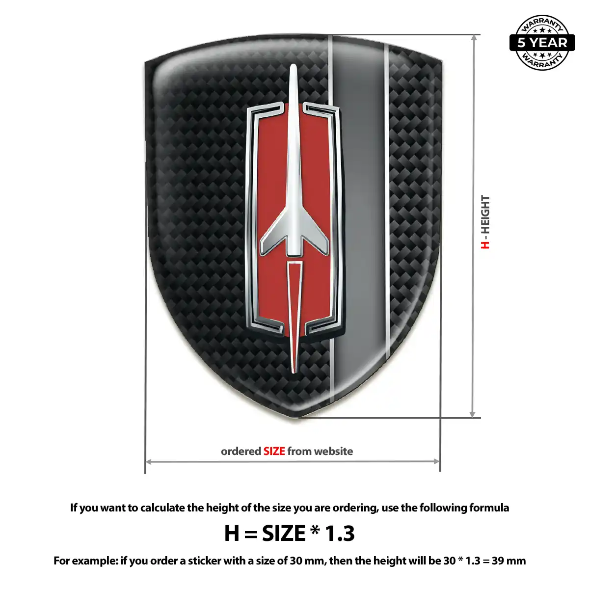 Oldsmobile 3D Resin Sticker Prestige Line