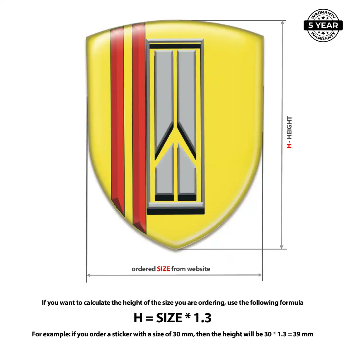 Oldsmobile 3D Resin Sticker Signature Grade