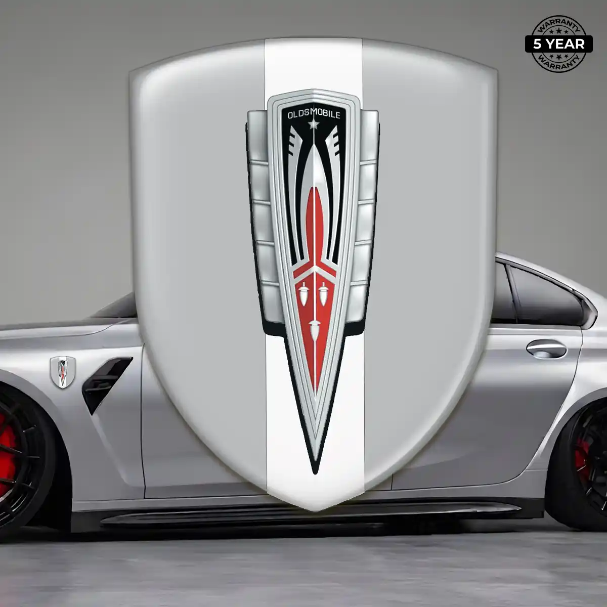 Oldsmobile Automotive Emblem Sticker Deluxe Edition