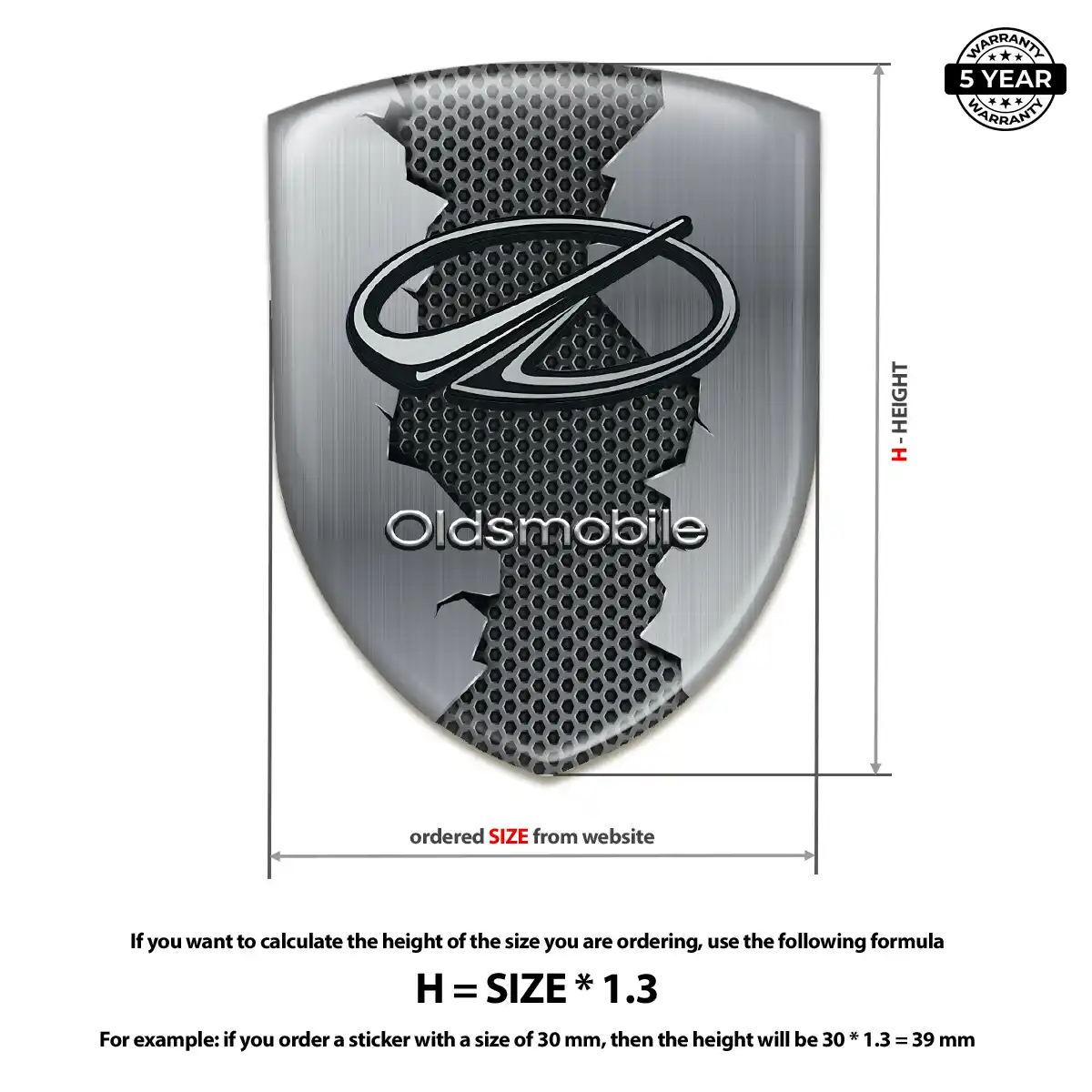 Oldsmobile Automotive Emblem Sticker Elite Edition