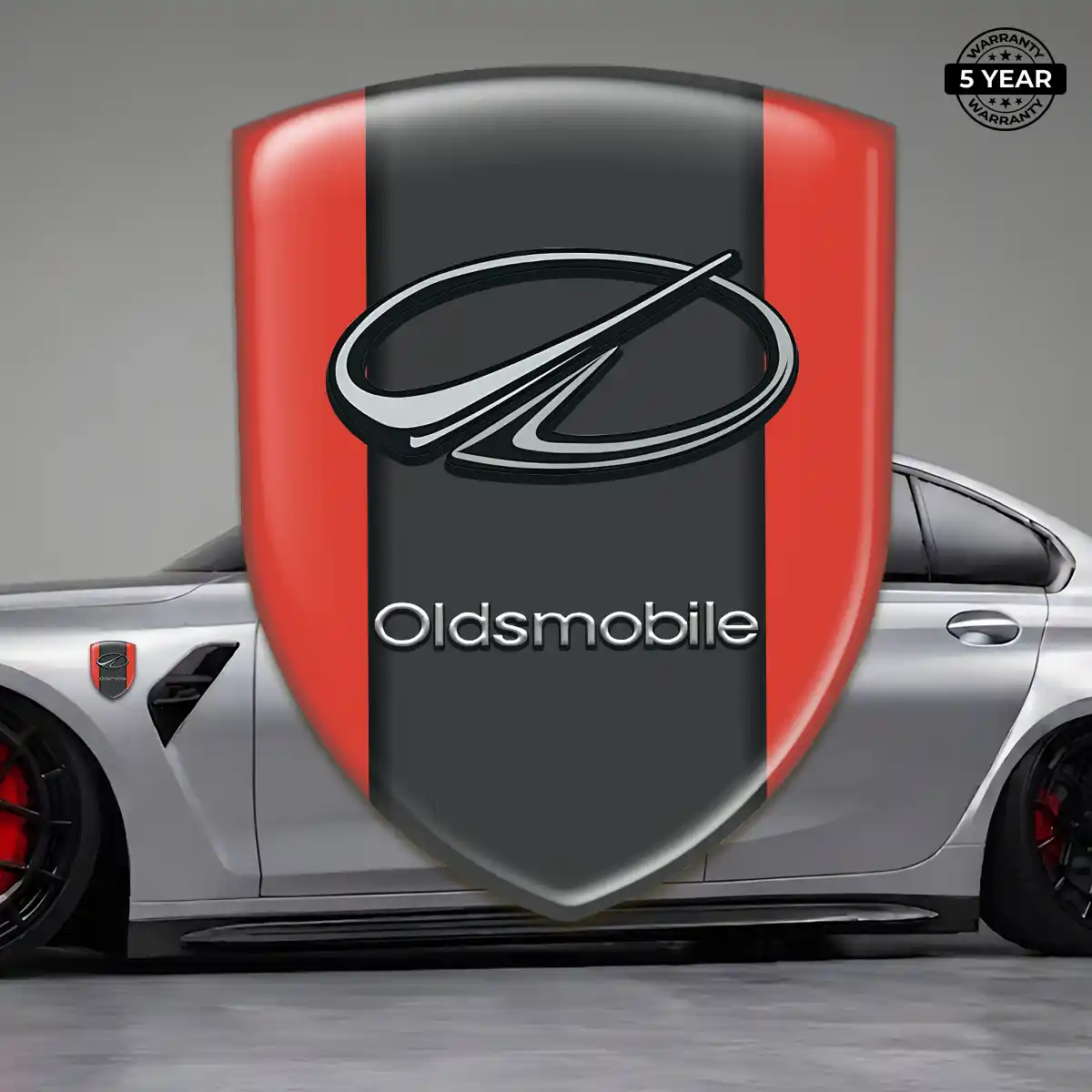 Oldsmobile Automotive Emblem Sticker Refined Design