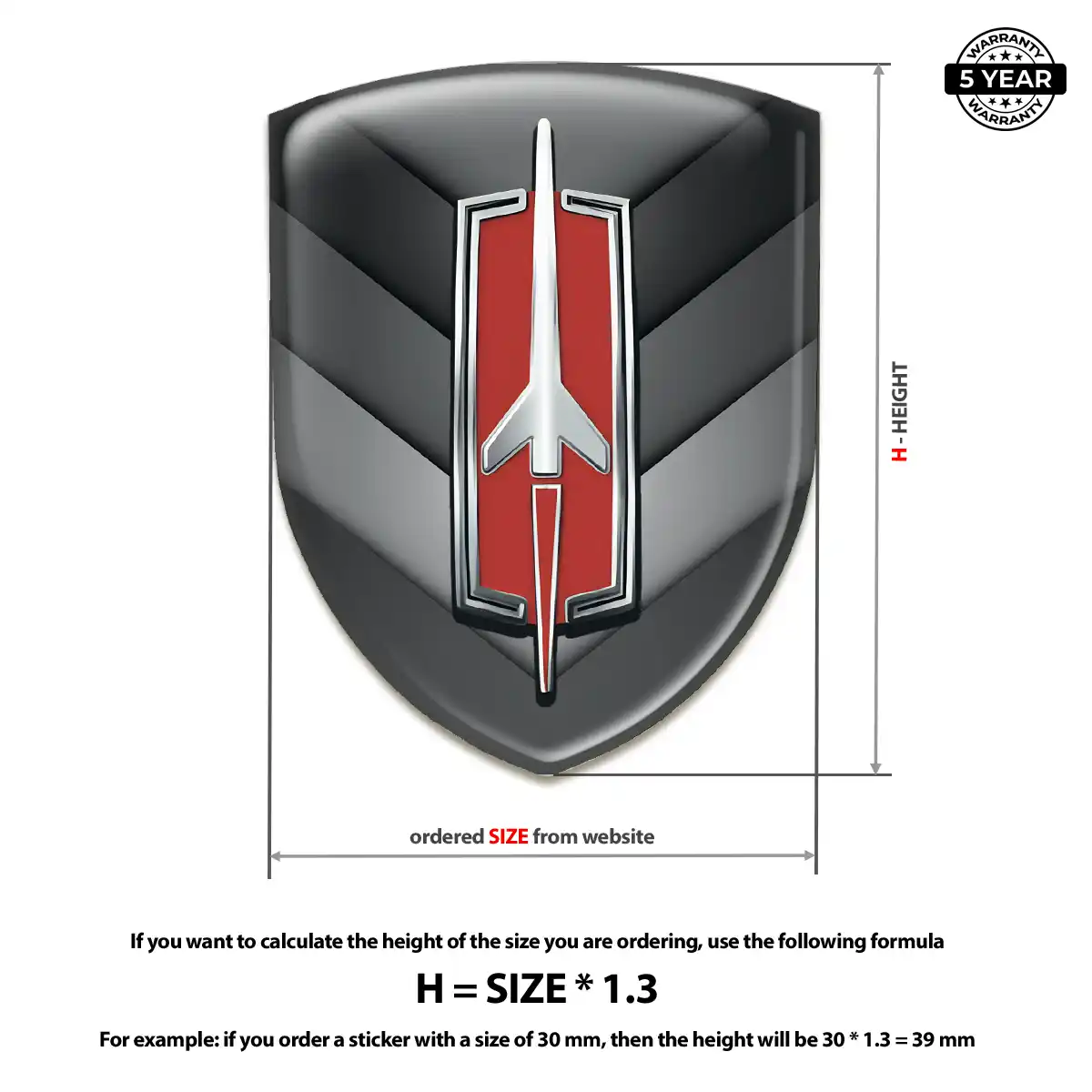 Oldsmobile Automotive Emblem Sticker Resin Elite