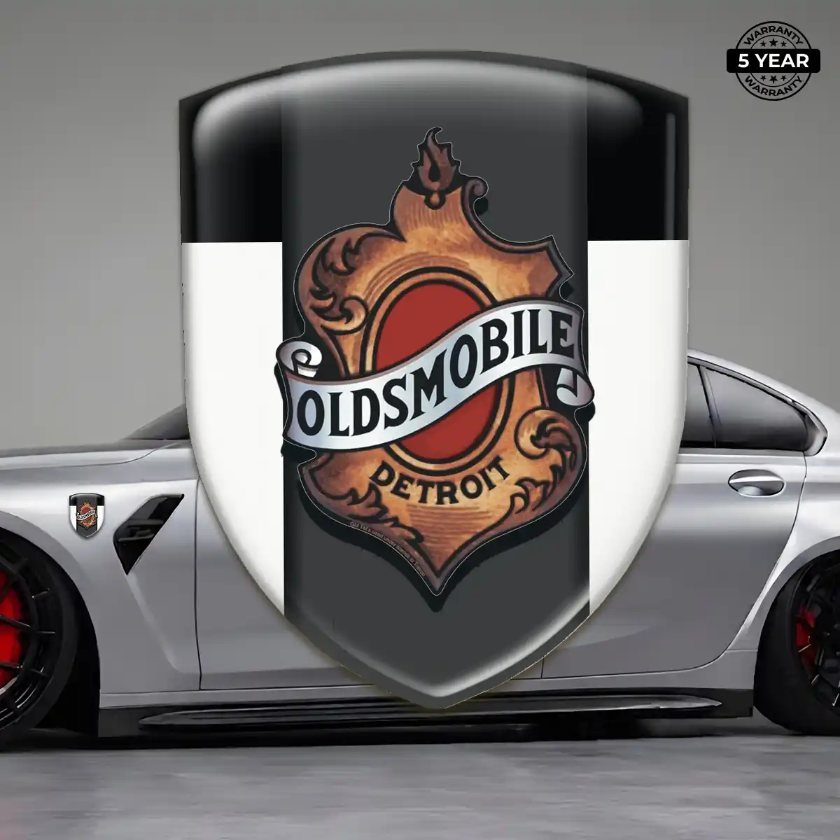 Oldsmobile Automotive Emblem Sticker Signature Grade