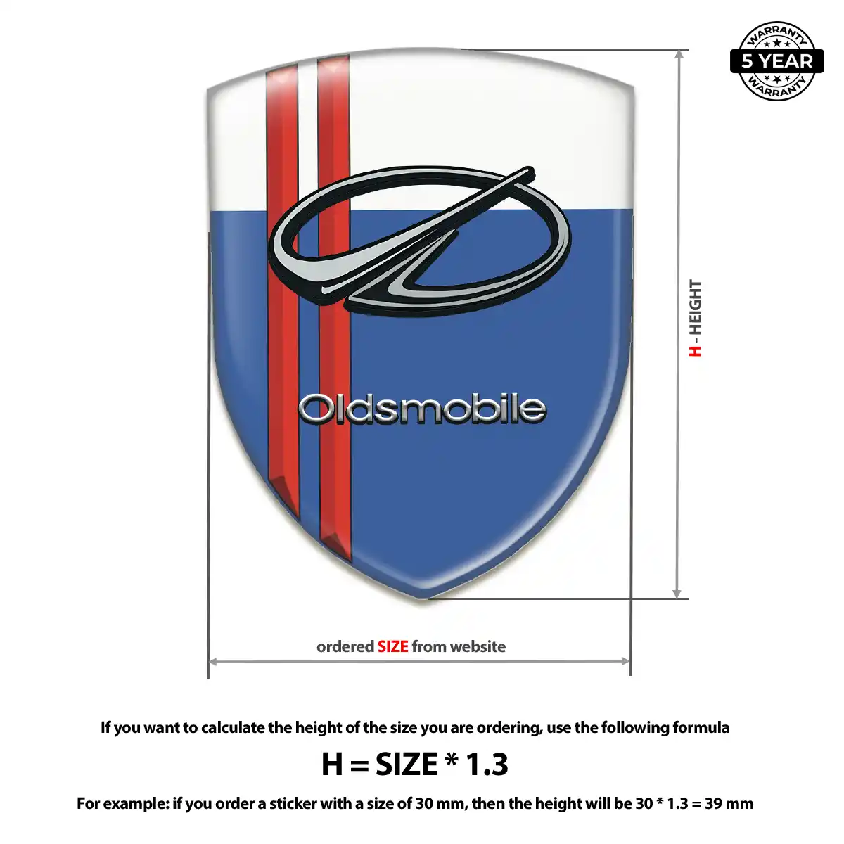 Oldsmobile Automotive Emblem Sticker Sleek Style