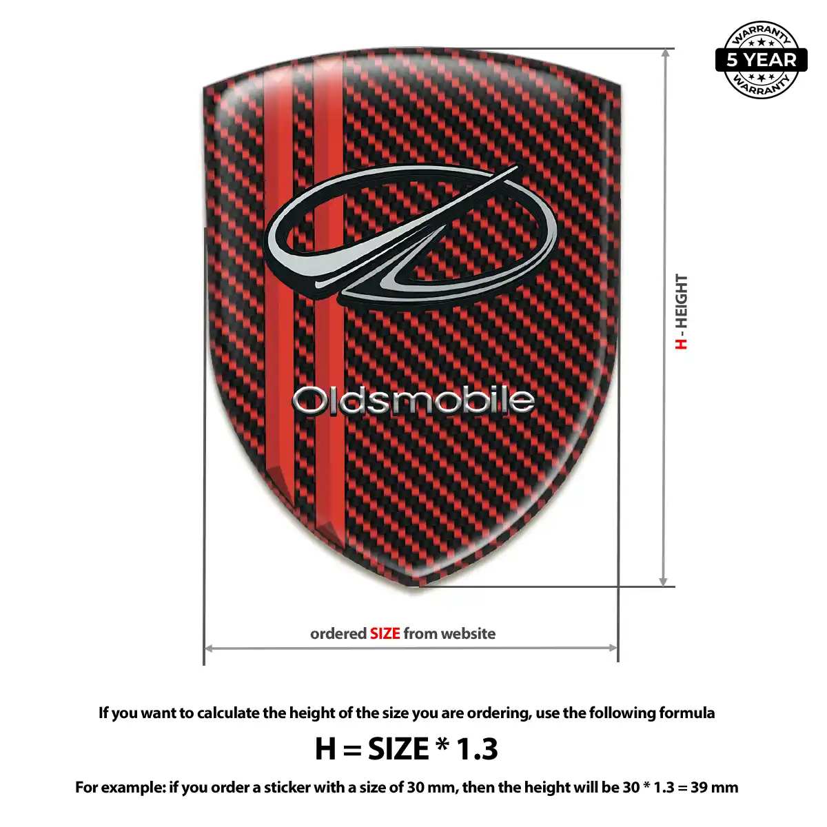 Oldsmobile Automotive Logo Sticker Deluxe Edition