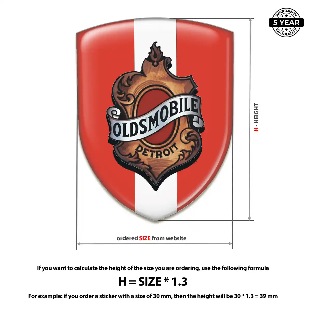 Oldsmobile Automotive Logo Sticker Elite Edition