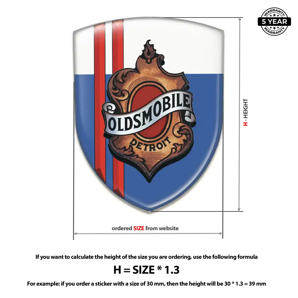Oldsmobile Automotive Logo Sticker Superior Craft