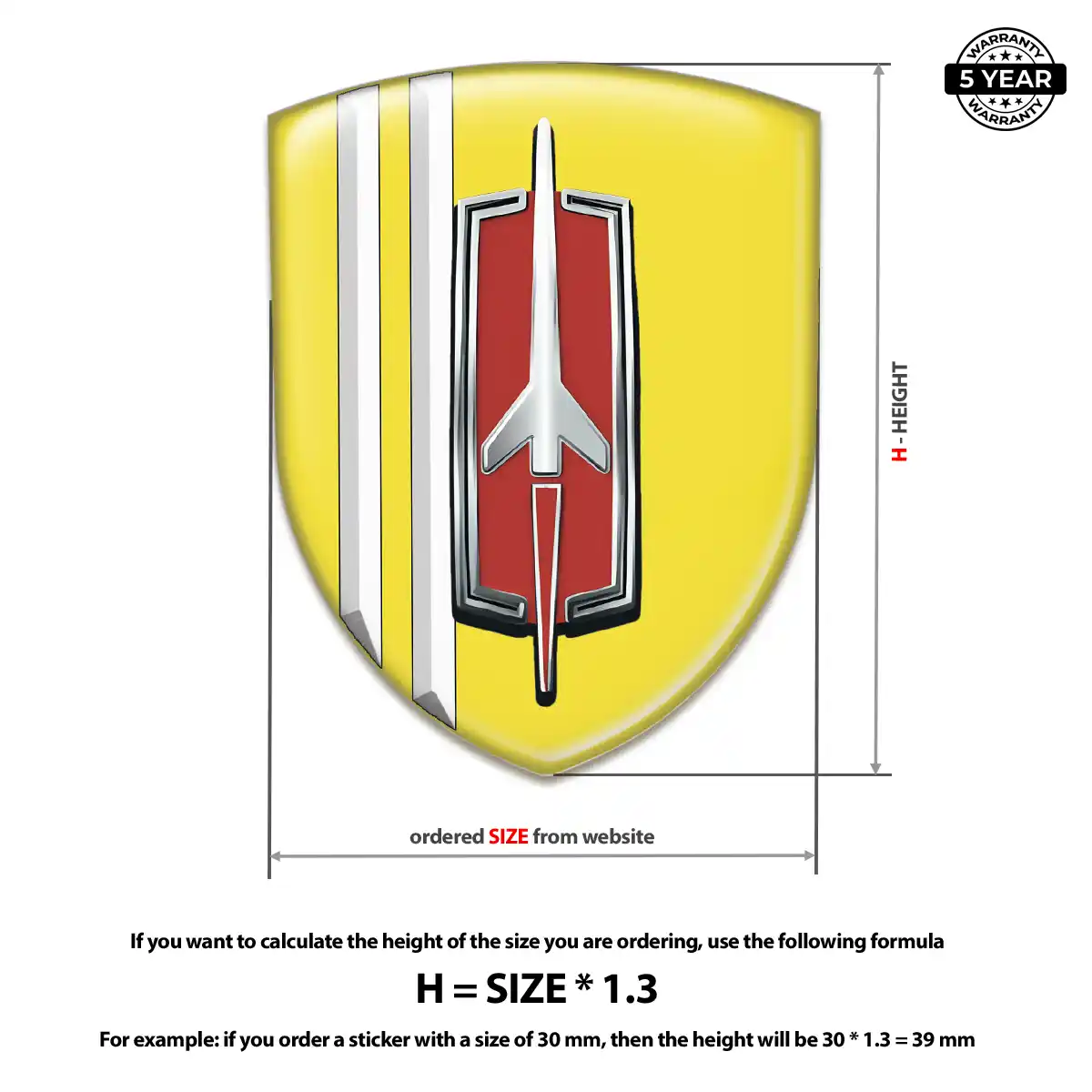 Oldsmobile Automotive Resin Decal Interior Luxe