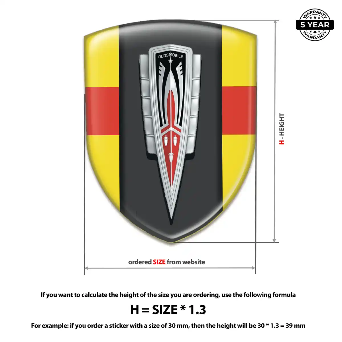 Oldsmobile Automotive Resin Decal Noble Edition