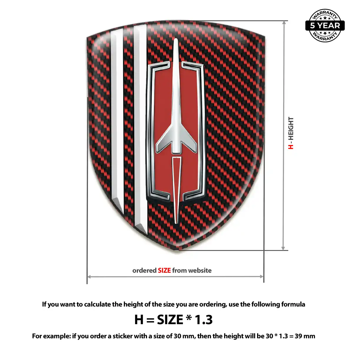 Oldsmobile Automotive Resin Decal Outer Style