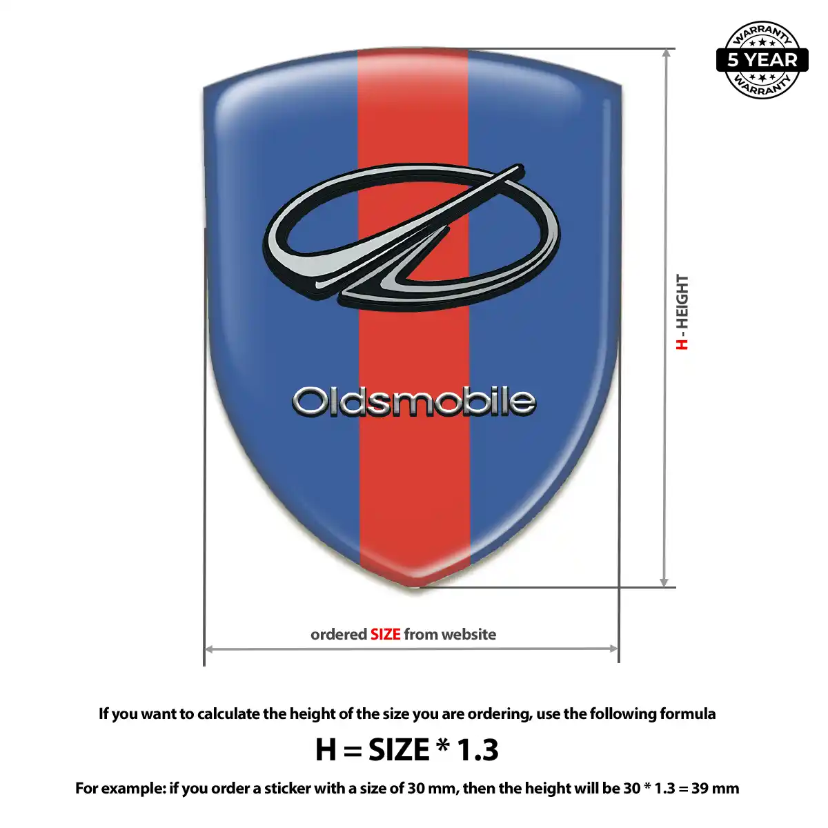 Oldsmobile Automotive Resin Decal Resin Elite