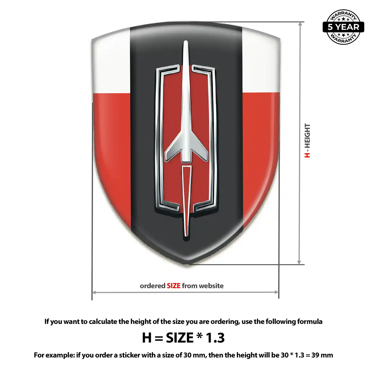 Oldsmobile Badge Premium Dome