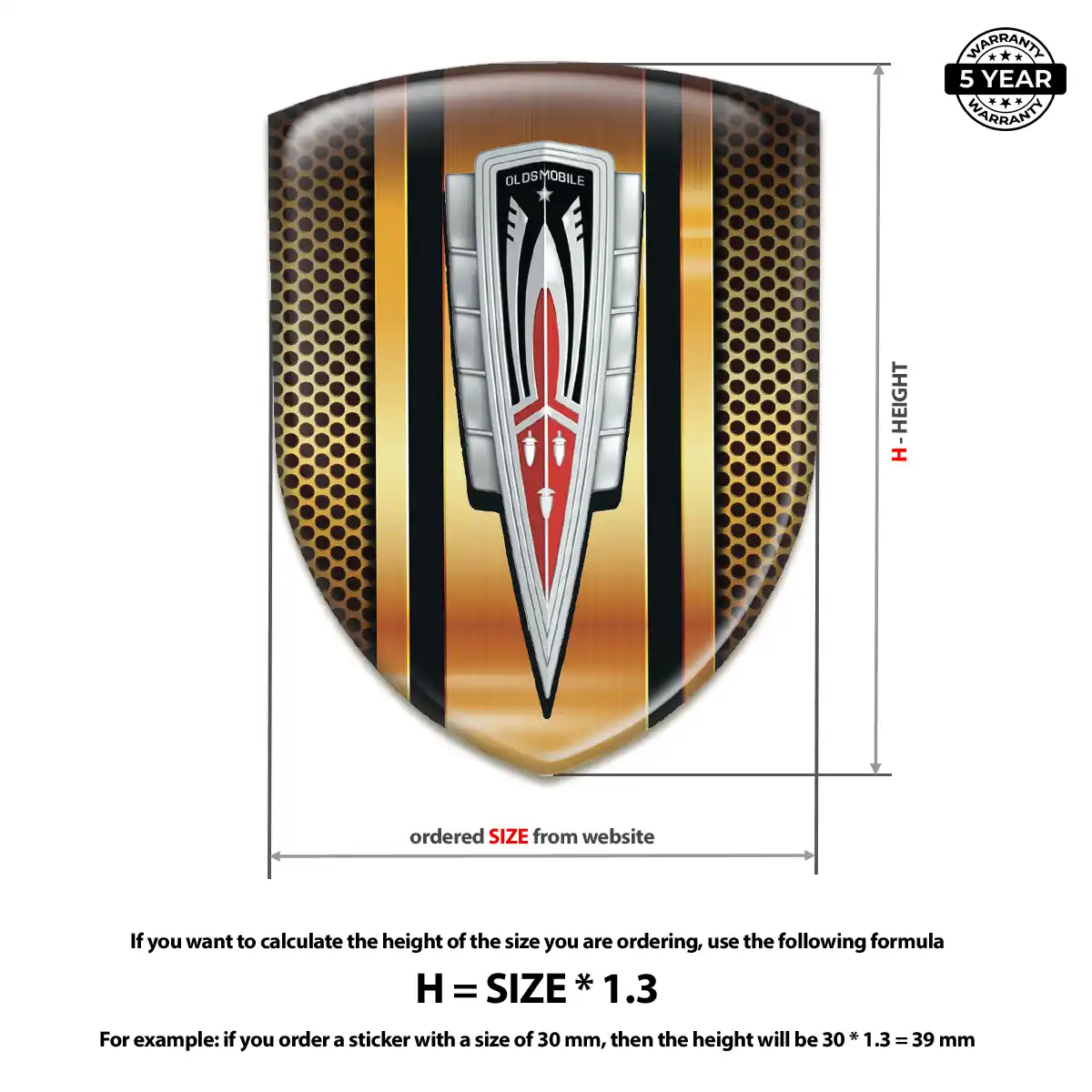 Oldsmobile Badge Resin Luxe