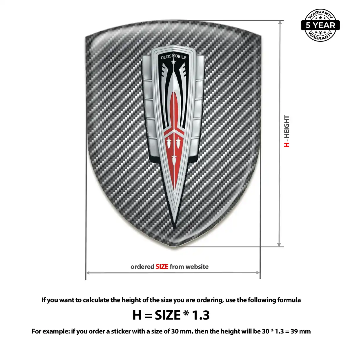 Oldsmobile Car Badge Sticker Deluxe Edition
