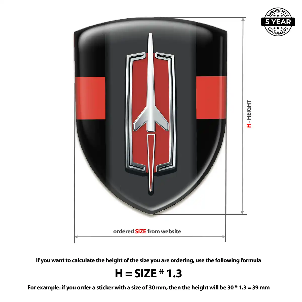 Oldsmobile Car Badge Sticker Interior Elegance
