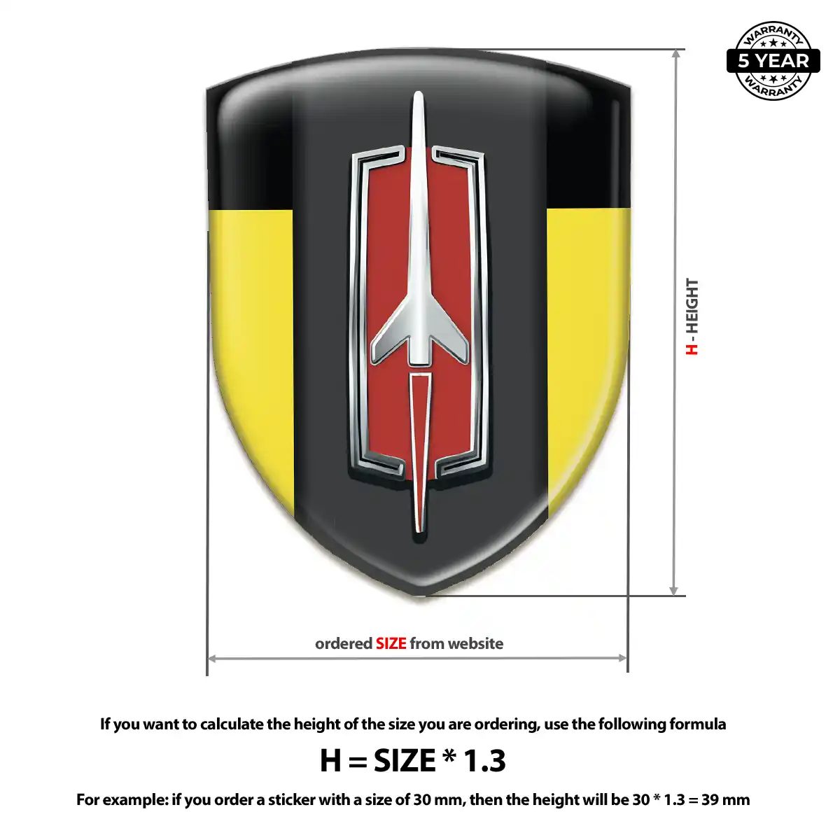 Oldsmobile Car Badge Sticker Noble Edition