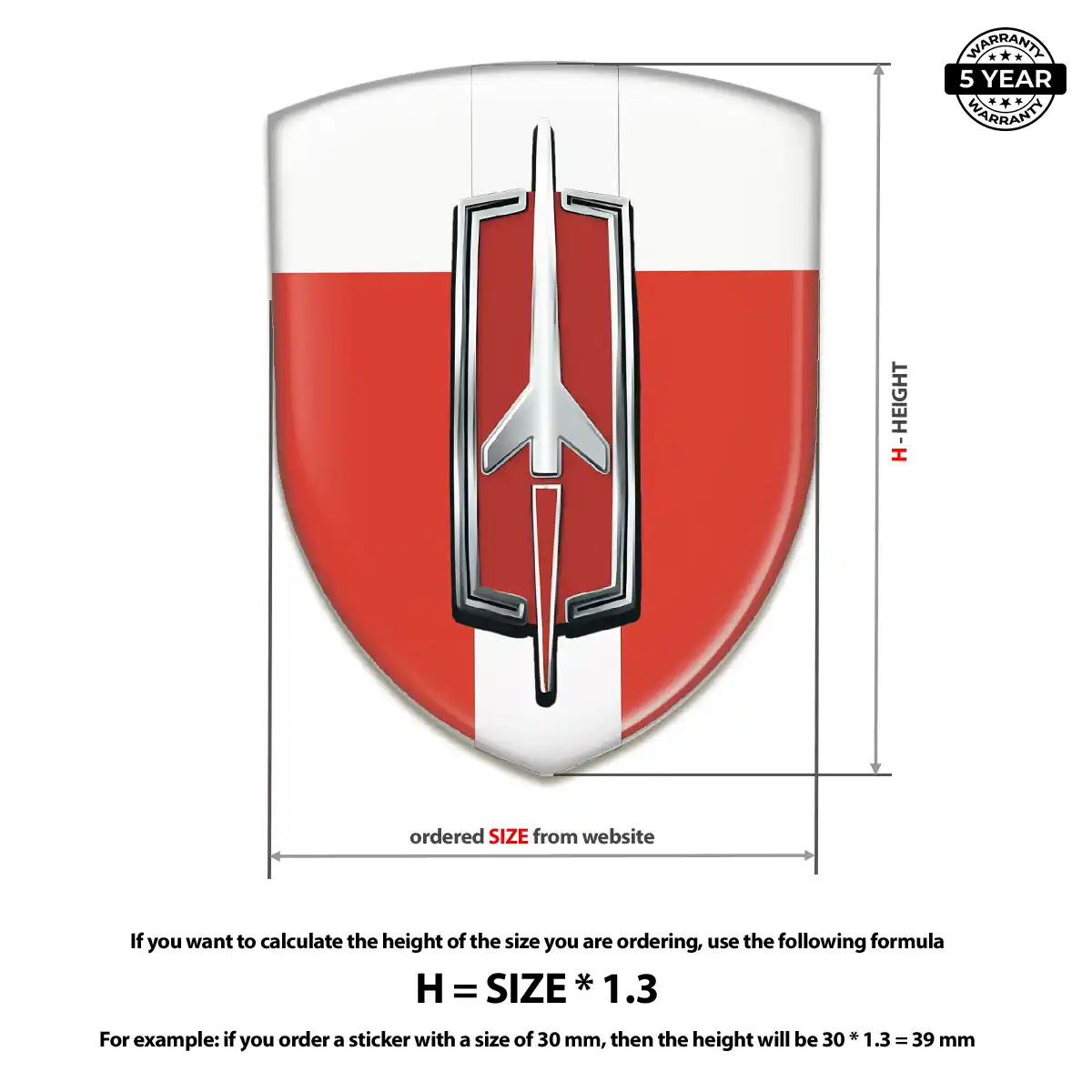Oldsmobile Car Badge Sticker Opulent Line