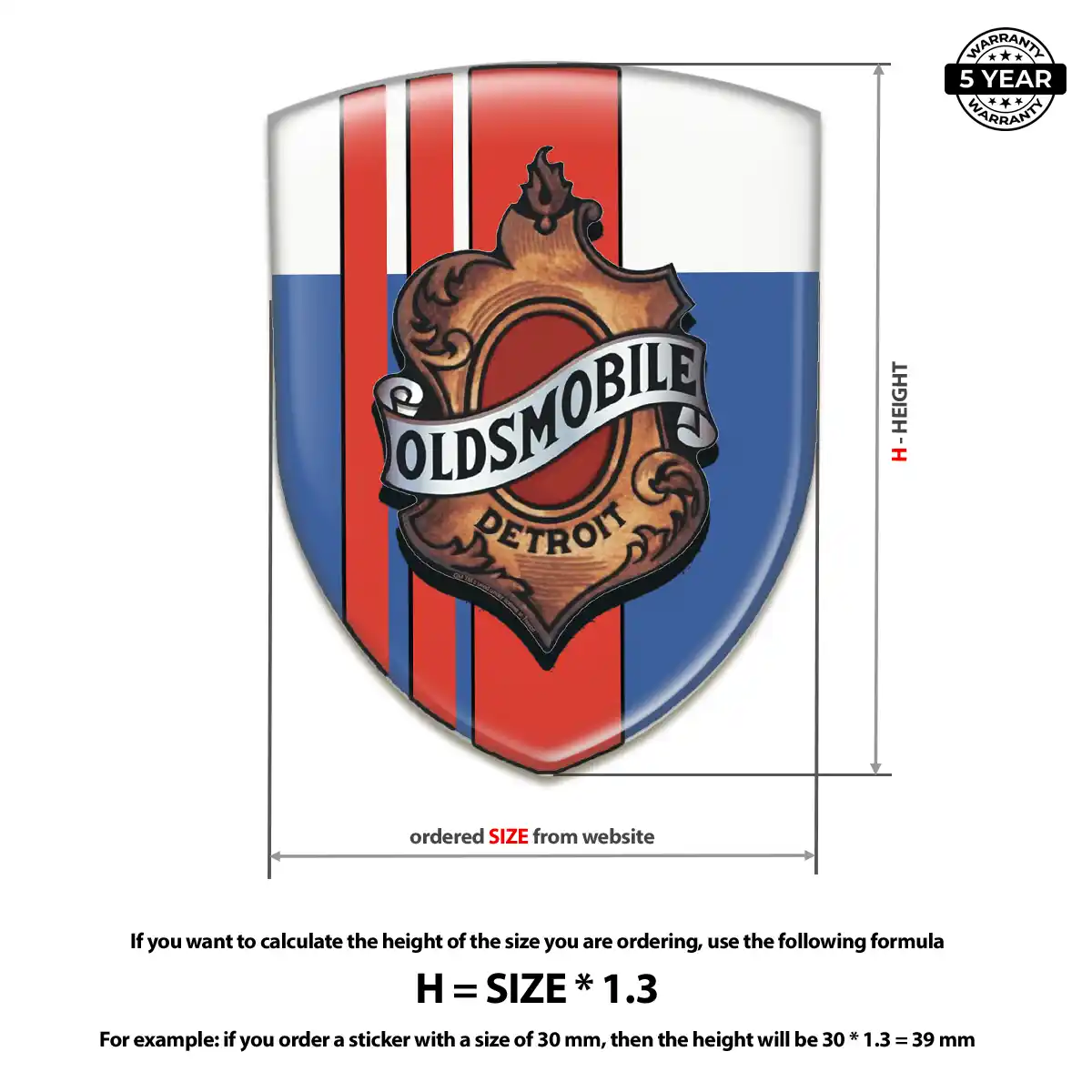 Oldsmobile Car Emblem Decal Cabin Style