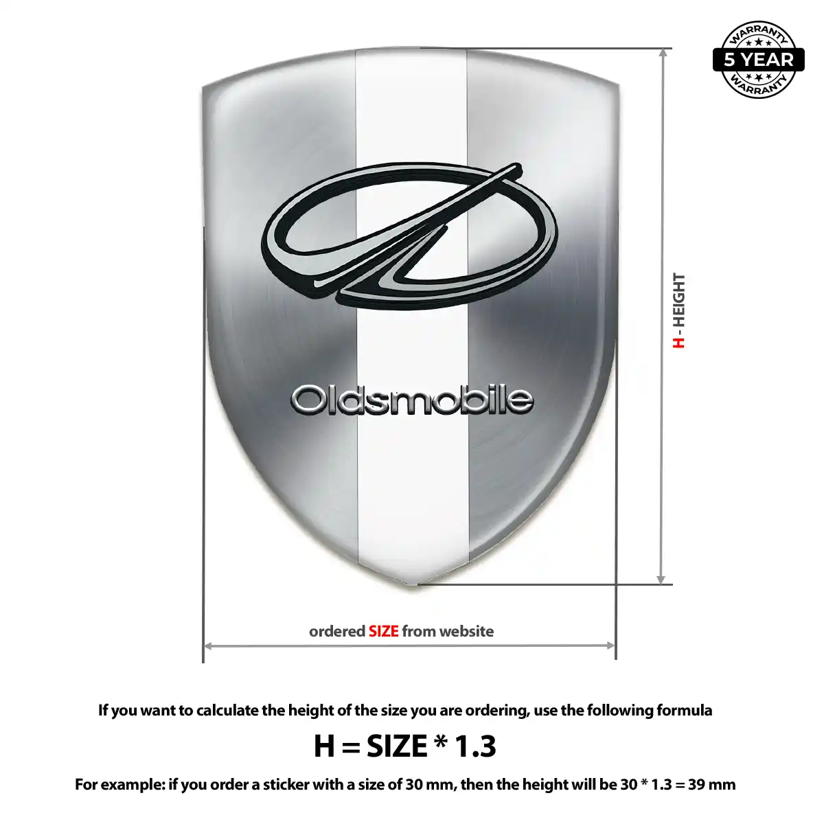 Oldsmobile Car Emblem Decal Elite Edition