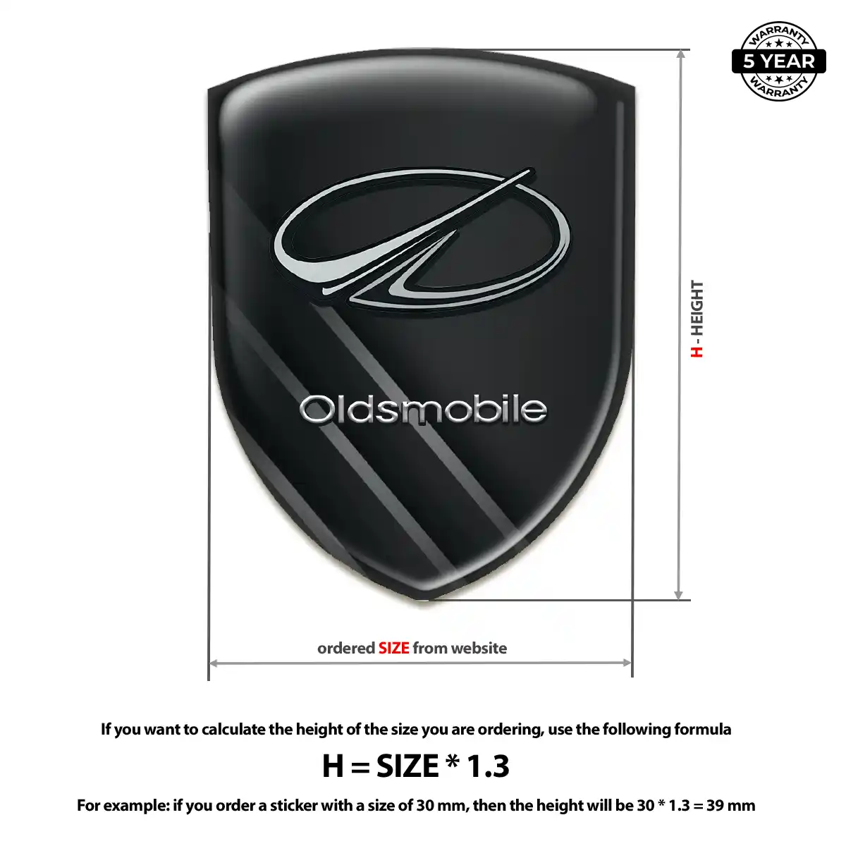 Oldsmobile Car Emblem Decal Exterior Luxe