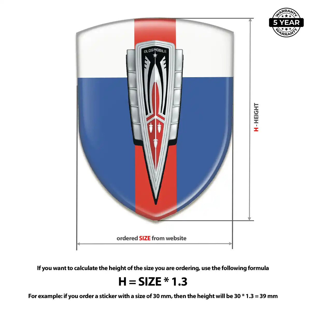 Oldsmobile Car Emblem Decal Prestige Line