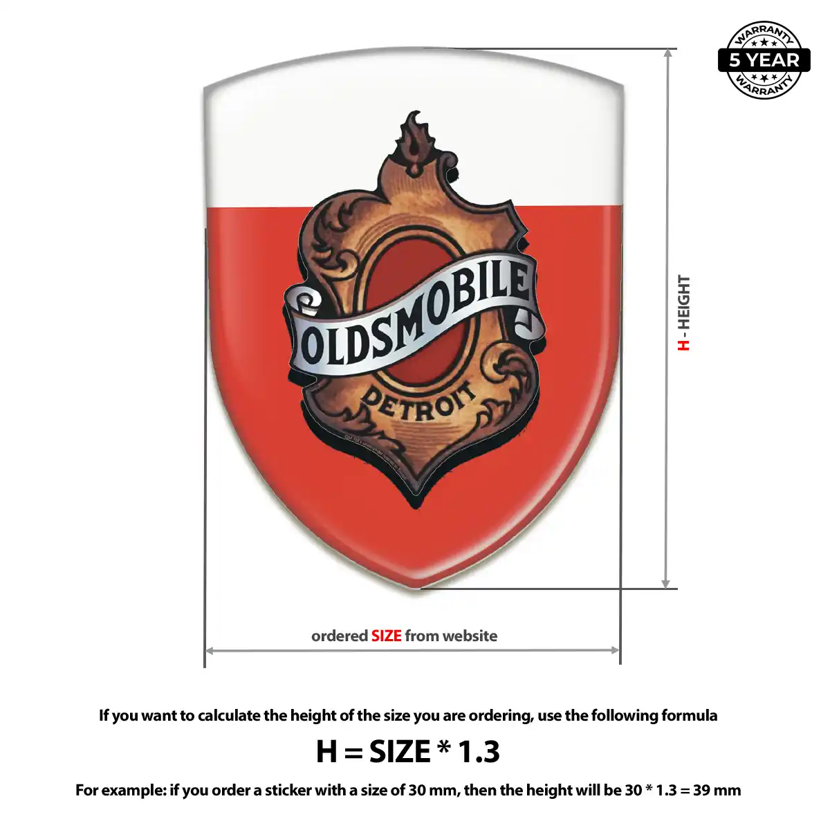 Oldsmobile Car Emblem Overlay Elite Finish