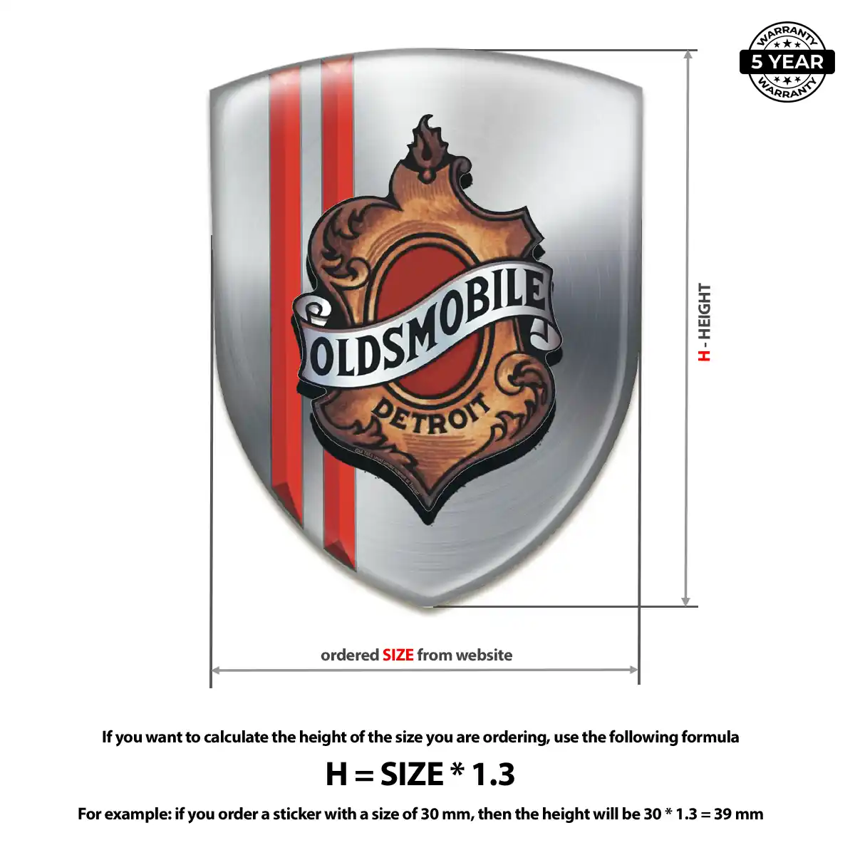 Oldsmobile Car Emblem Overlay Outer Style