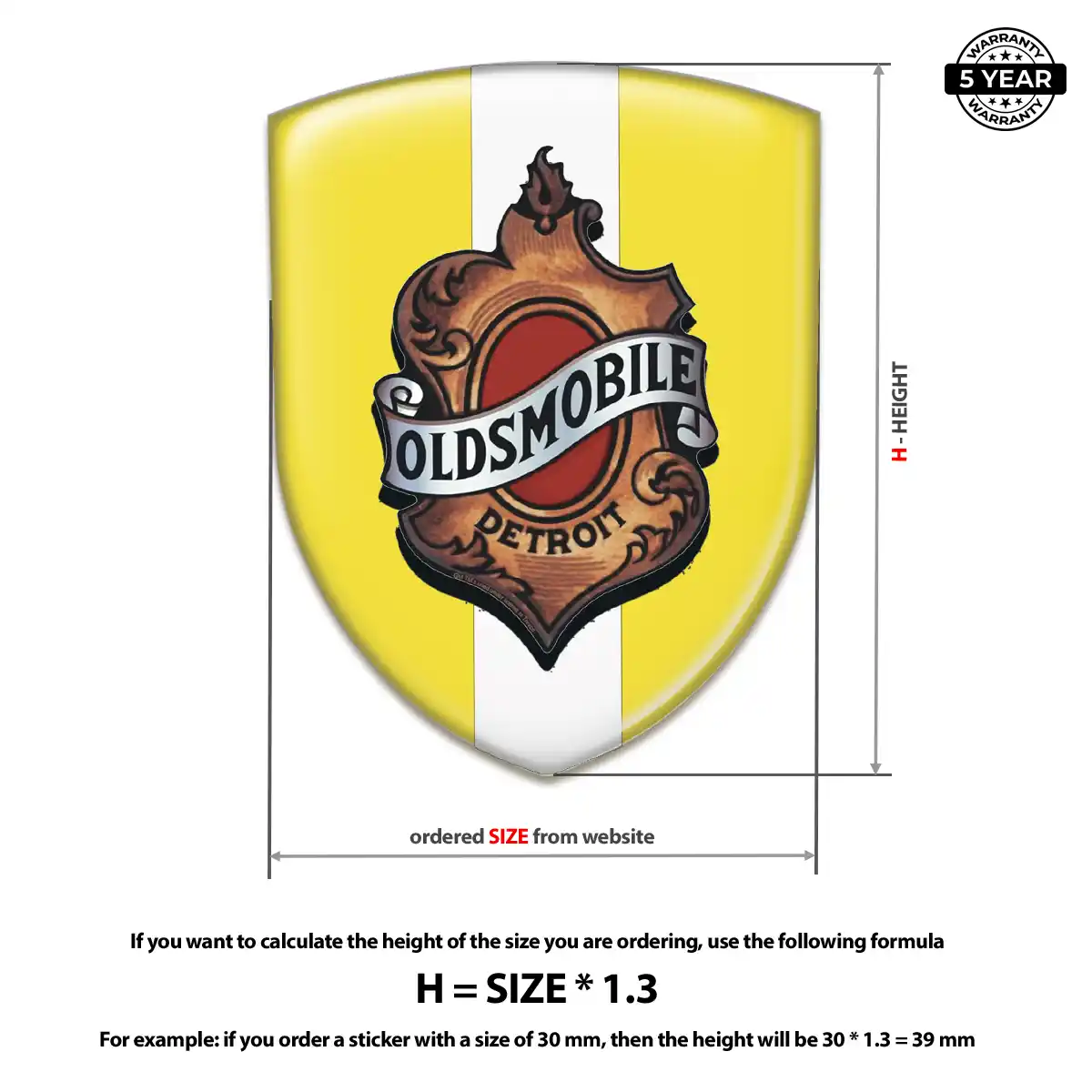 Oldsmobile Car Emblem Overlay Prestige Line