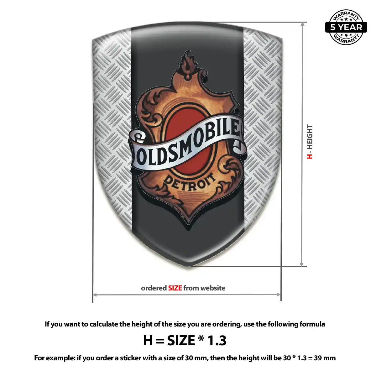 Oldsmobile Car Emblem Overlay Resin Elite