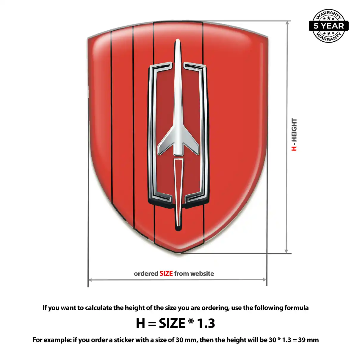 Oldsmobile Car Emblem Overlay Resin Luxe