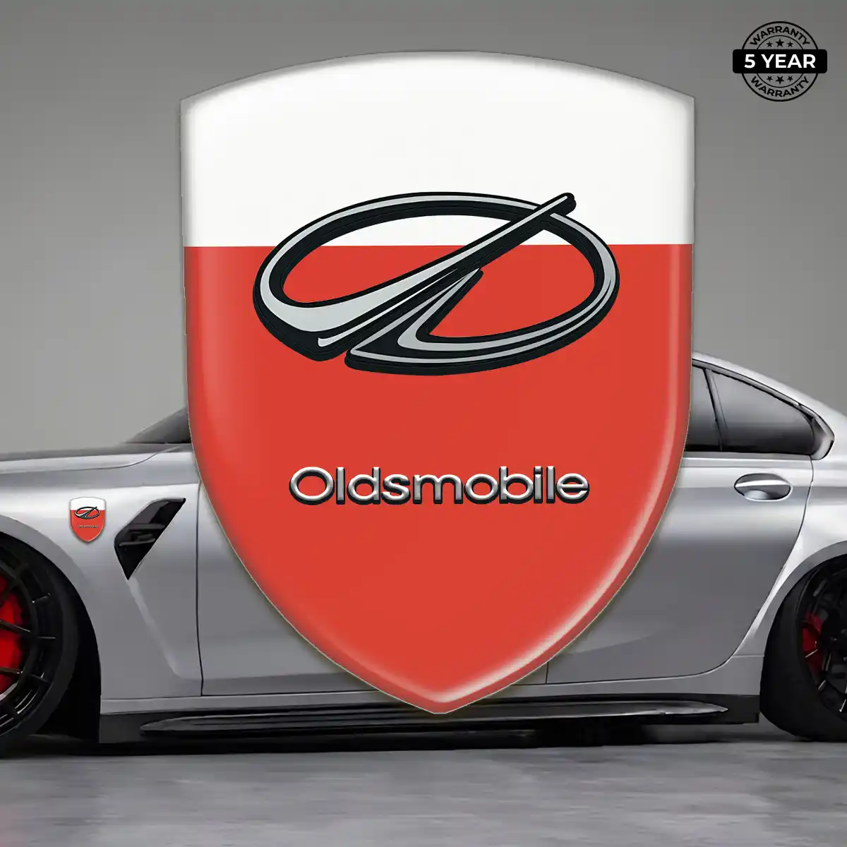 Oldsmobile Car Emblem Overlay Sleek Style