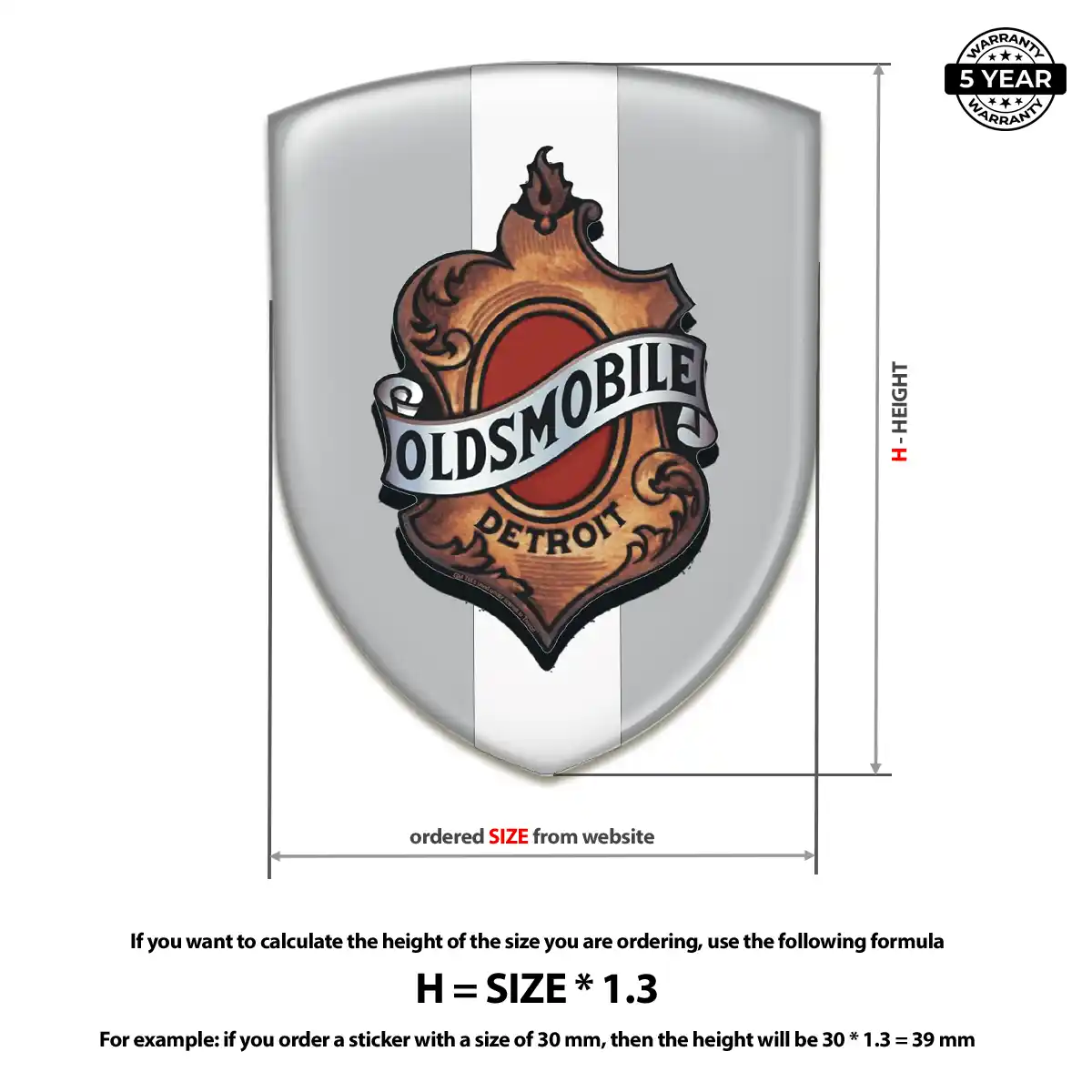 Oldsmobile Car Emblem Sticker Exclusive Series