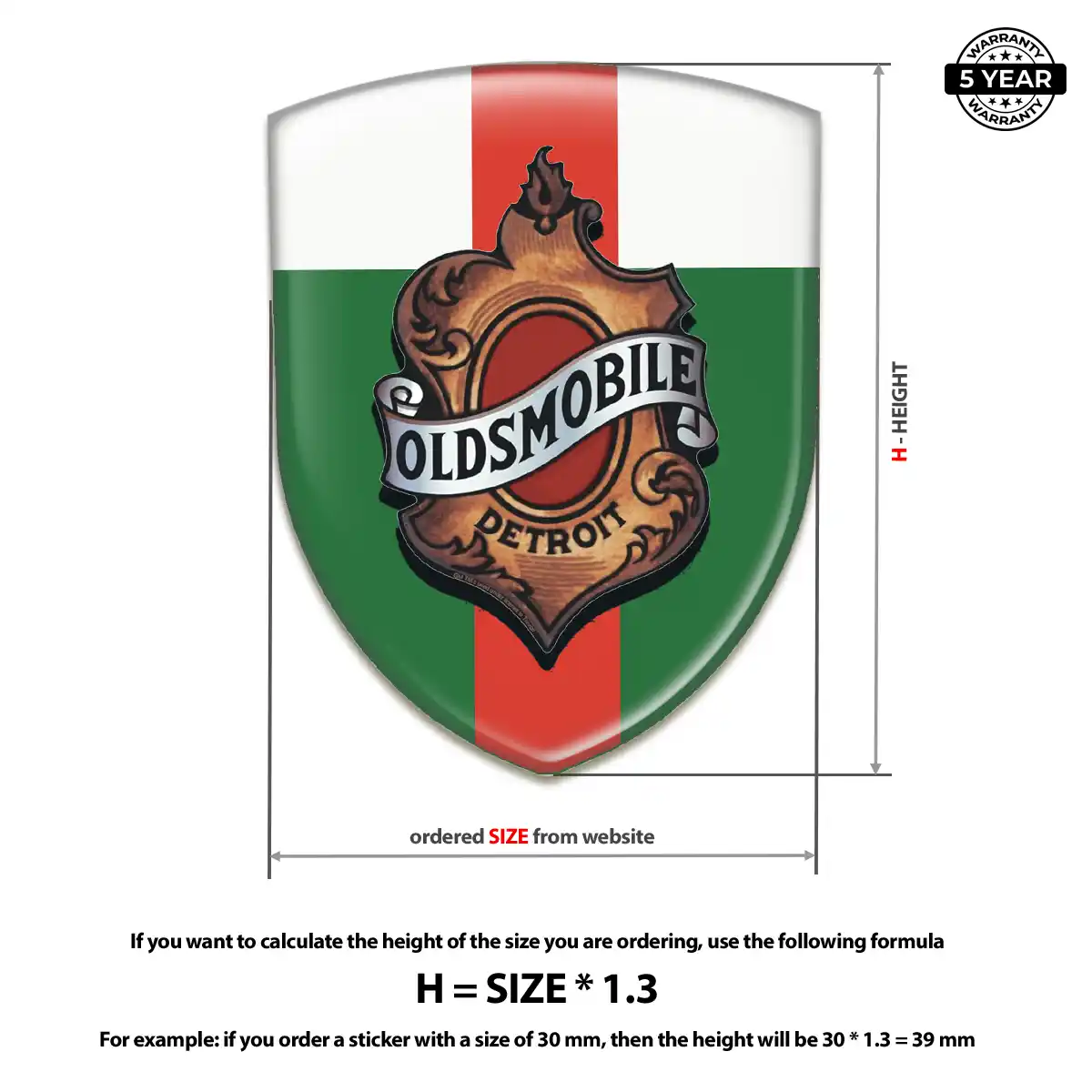 Oldsmobile Car Emblem Sticker Prime Quality