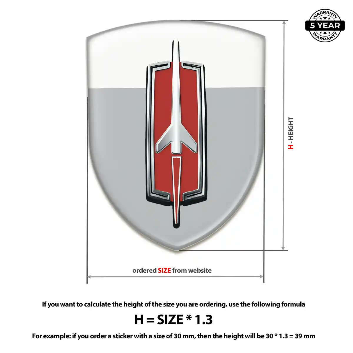 Oldsmobile Car Emblem Sticker Refined Design