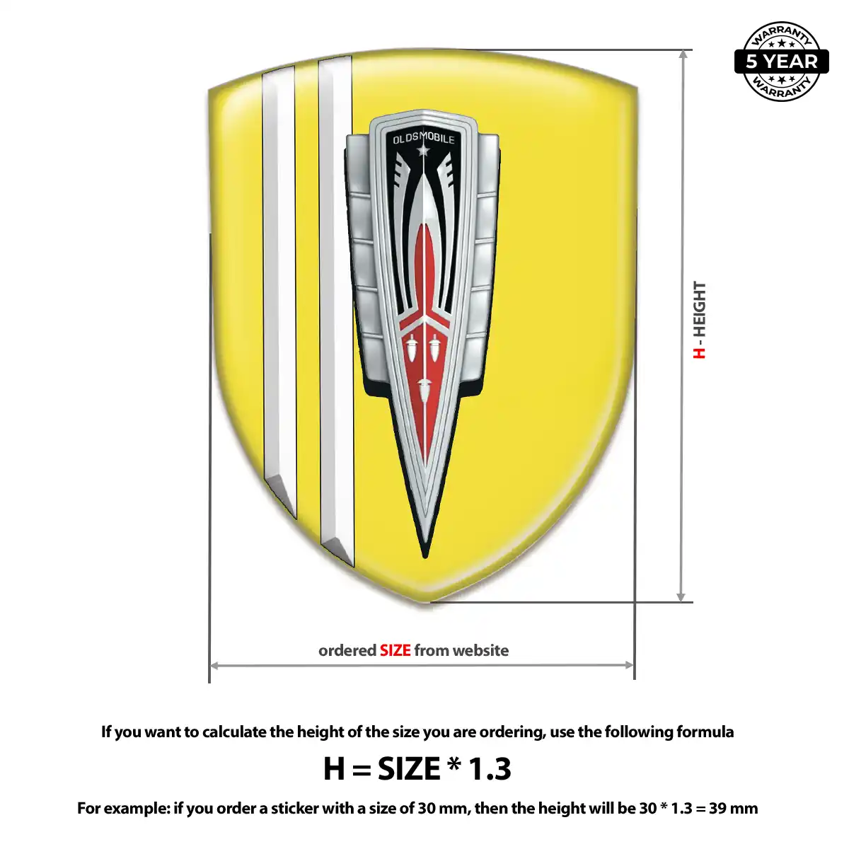 Oldsmobile Car Emblem Sticker Sleek Style