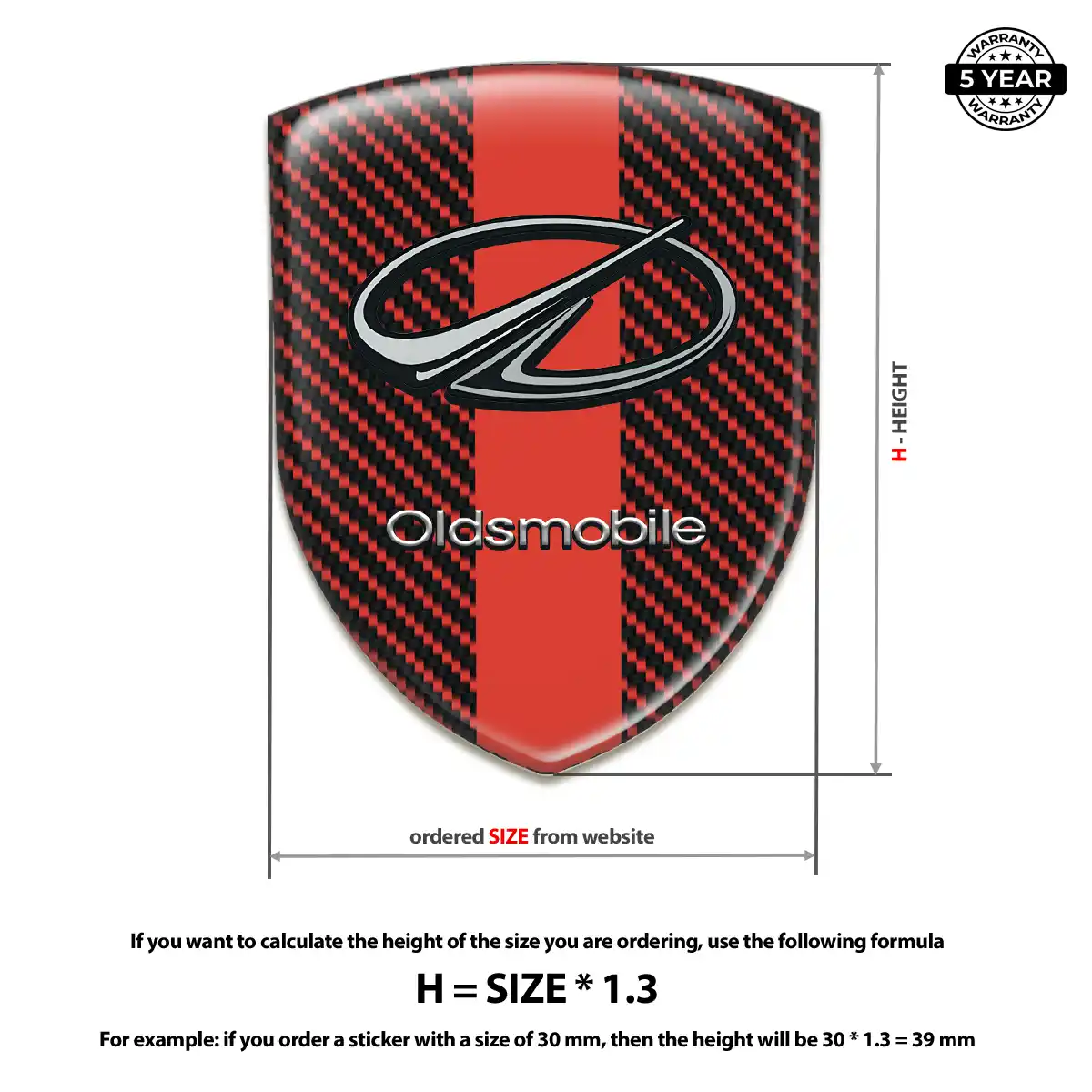 Oldsmobile Car Logo Decal Interior Elegance