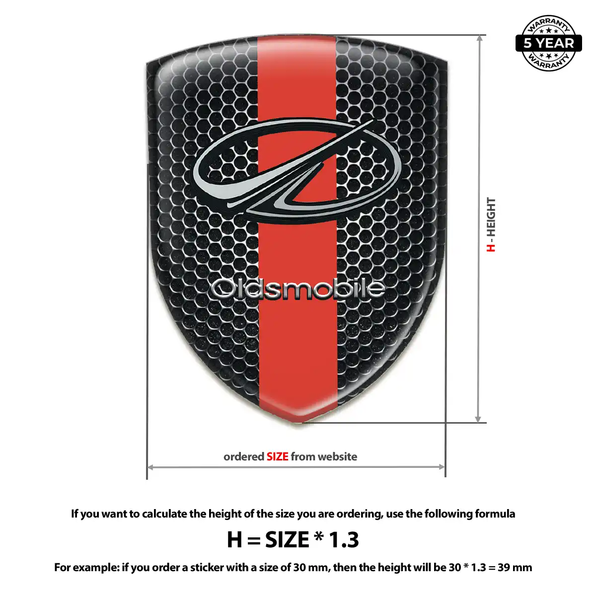 Oldsmobile Car Logo Decal Noble Edition