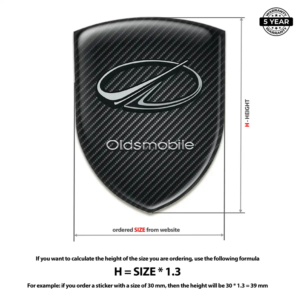 Oldsmobile Car Logo Decal Opulent Line