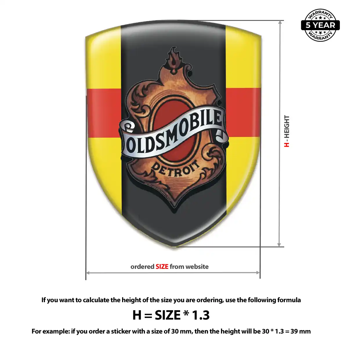 Oldsmobile Car Logo Decal Prestige Line
