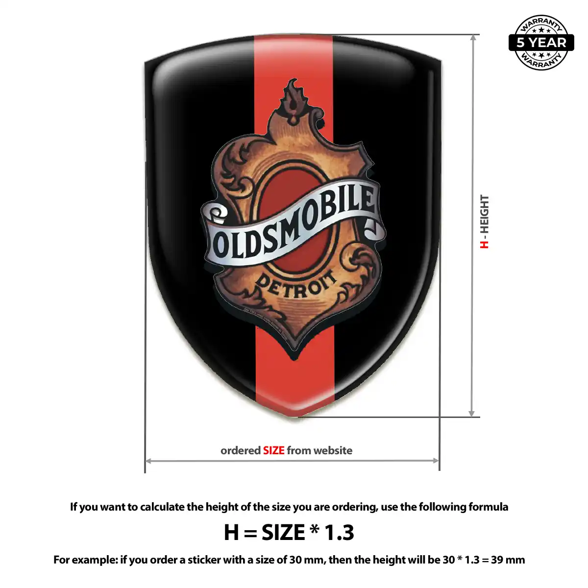 Oldsmobile Car Logo Decal Refined Design