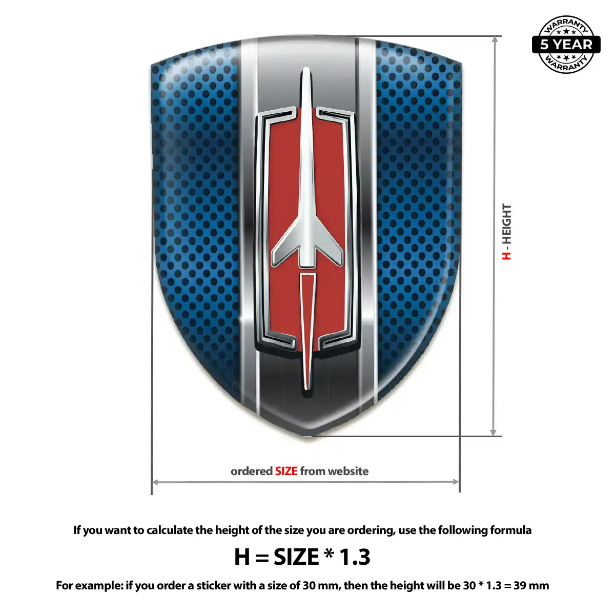 Oldsmobile Car Logo Decal Resin Luxe