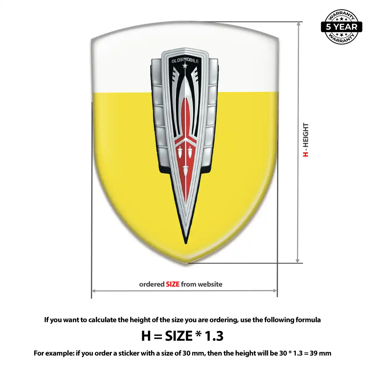 Oldsmobile Car Logo Decal Sleek Style