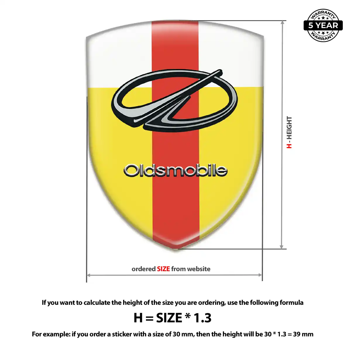 Oldsmobile Crest Logo Emblem Deluxe Edition